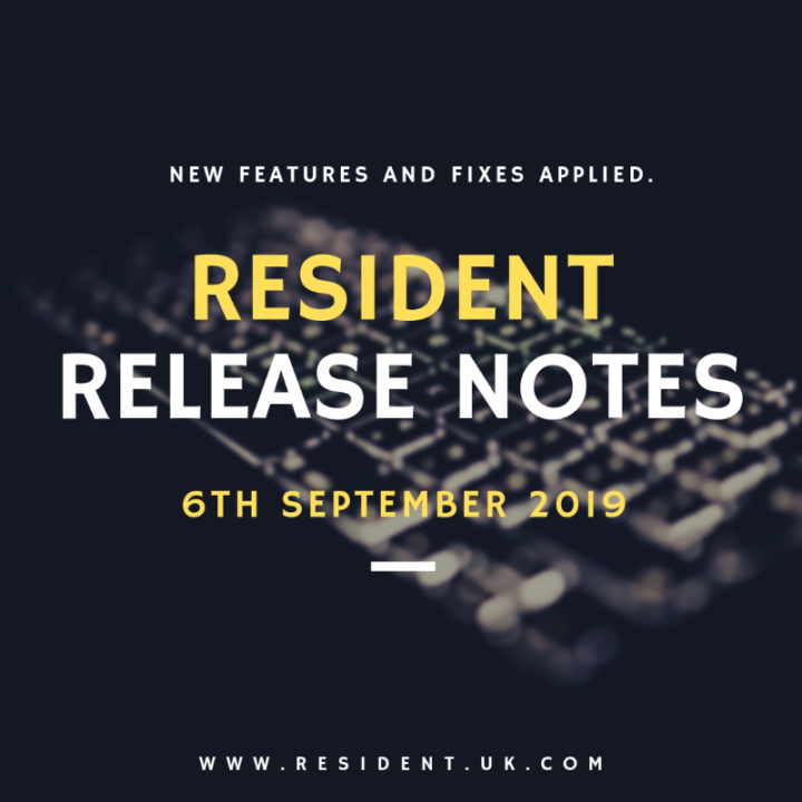 Release Notes – 6th September 2019