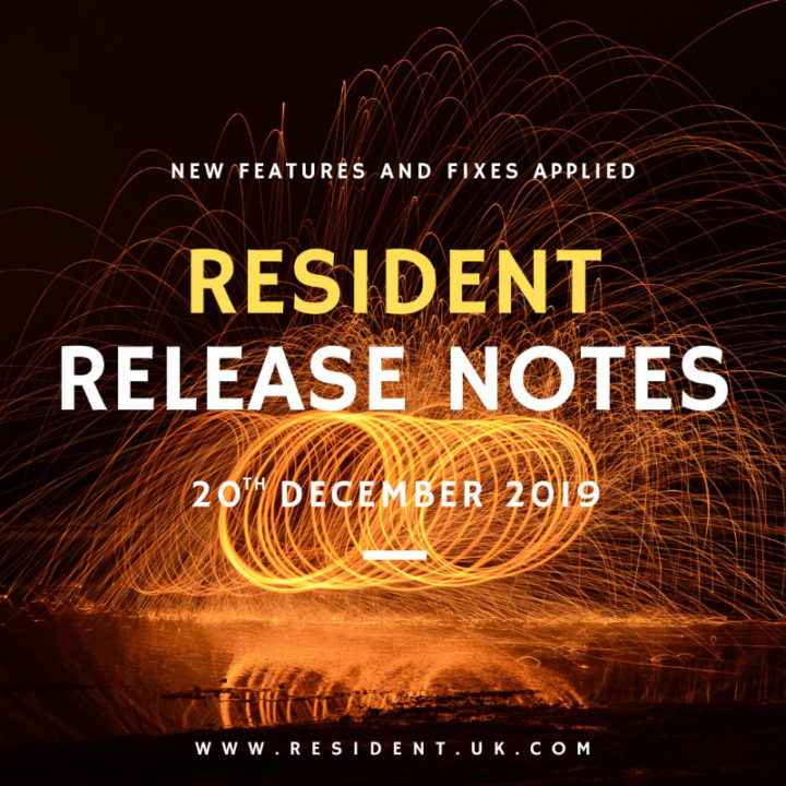 Release Notes – 20th December 2019