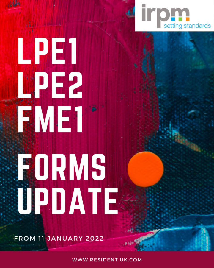 LPE1 Update – new forms to be supported in Resident